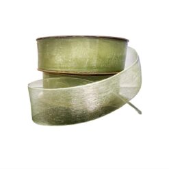 Organza band 2,5 cm, 50m grön