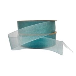 Organza band 2,5 cm, 50m Turkos