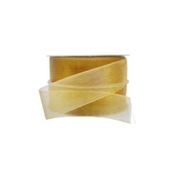 Organza band 2,5 cm, 50m saffran