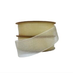 Organza band 2,5 cm, 50m gräddvit