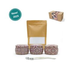 3 Gå bort askar med pearlcandle rosa