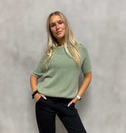 -Moa kort  ärm - alpacka - salvia