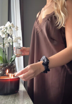 Aurora long - Underdress med spets Espresso