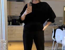 -Malva våg kort ärm black