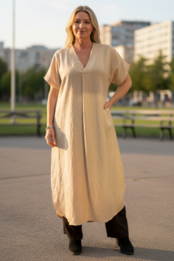 Lovis tillbaka med kort ärm - Beige