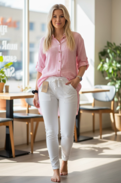 Jogger jeans White 12-pack S-M-L-XL