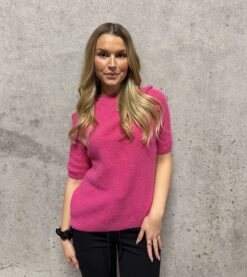 Moa KORT ärm - alpacka- Cerise