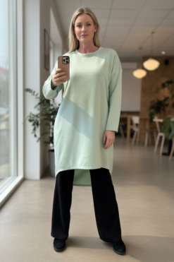 Alessia dress-  Mint round neck