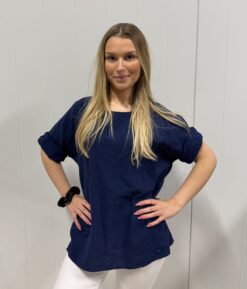 Cotton blouse Navy -