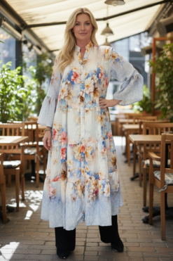 Ingrid LONG dress Blue