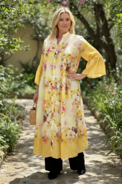 Ingrid LONG dress yellow