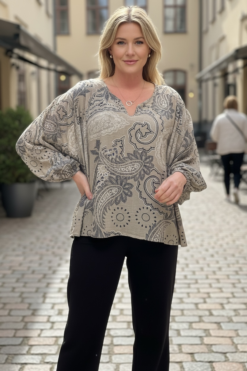 Penny, oversized blouse - grey