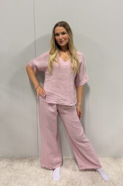 Lex linnebyxa Dusty rose