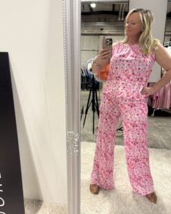 Tillfälligt parti : Sunshine top+pants pink