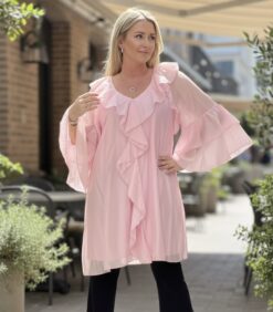 Jasmine dress inkl bälte  - Pink
