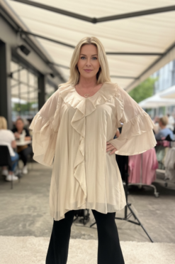 Jasmine dress inkl bälte  - Beige