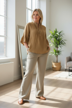 Wilda linenshirt Camel