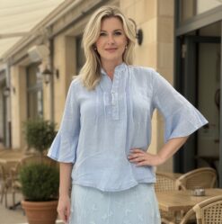 Wilda linenshirt sky blue