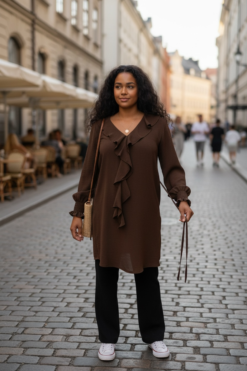 NYHET Bridgeton dress Brun