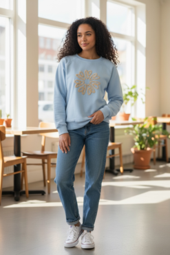 -NYHET JÖRLEVIK- Collage sweater - Blue