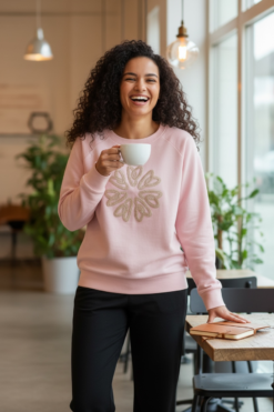 -NYHET JÖRLEVIK- Collage sweater - Pink