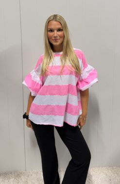 Nina top pink/white