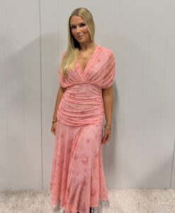 Velvet Bloom Dress Light pink