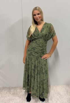 Velvet Bloom Dress Army