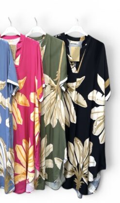 New print Selma dress cerise