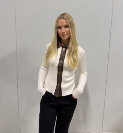 Britney collar SWEATER - Offwhite