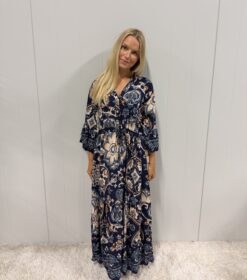 Marta viskosdress Navy/marin