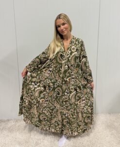 Zassi Dress, Paisley, Army - 2 storlekar