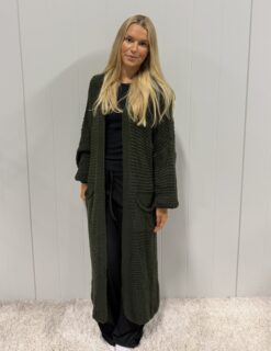 Nova long cardigan Army