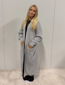 Nova long cardigan Light grey