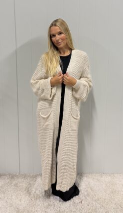 Nova long cardigan beige