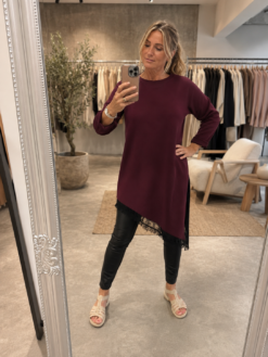 Sidelong dress Wine