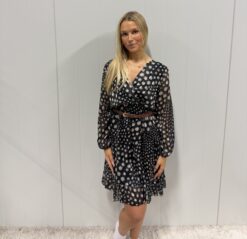 HAPPY DOTS DRESS BLACK