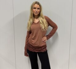 Lace sweater - Chestnut