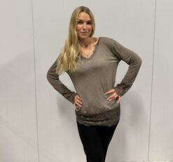Lace sweater - Taupe