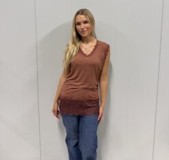 Lace Ärmlös - Chestnut