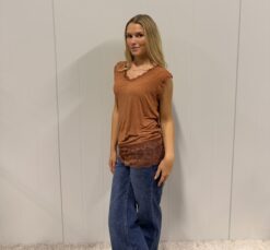 Lace Ärmlös - Burnt orange