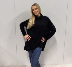 Olivia wrap polo Black