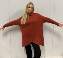 Olivia wrap polo Rust