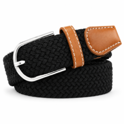 12 oktober Elastiskt unisex bälte Black 4 pack