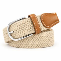 12 oktober Elastiskt unisex bälte Beige 4 pack