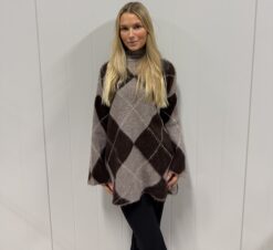 checkmate miniDRESS/long sweater- Espresso/taupe