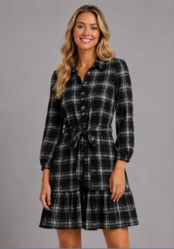 14 okt Sofia check dress