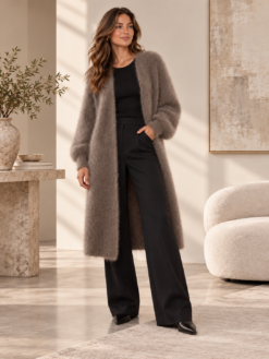 *PRE-ORDER 20/10* Kid mohair long cardigan - Taupe