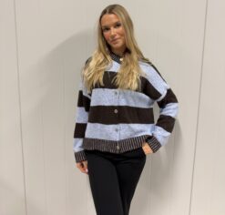 Bella sweater - Espresso/blue